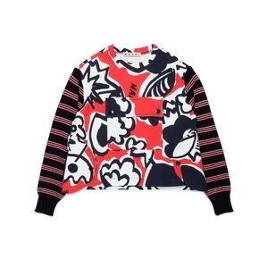 Marni Graphic Red and Black Sweater